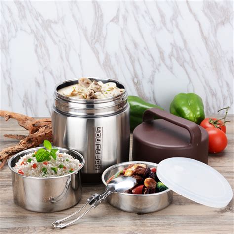 stainless steel insulated box|Insulated Lunch Box, Food Flask with Handles, Leak Proof Food .